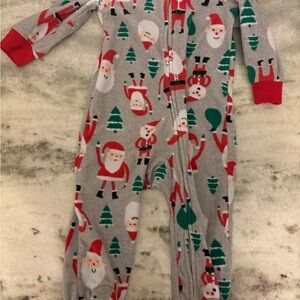 Christmas One Piece footed pajamas 9 months